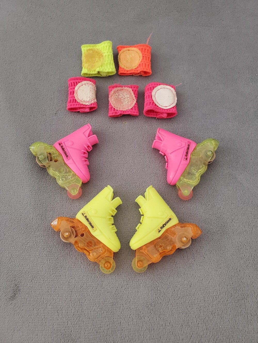 90s Vintage Barbie Flicker 'N Flash Rollerblade Skates Lot WORKS